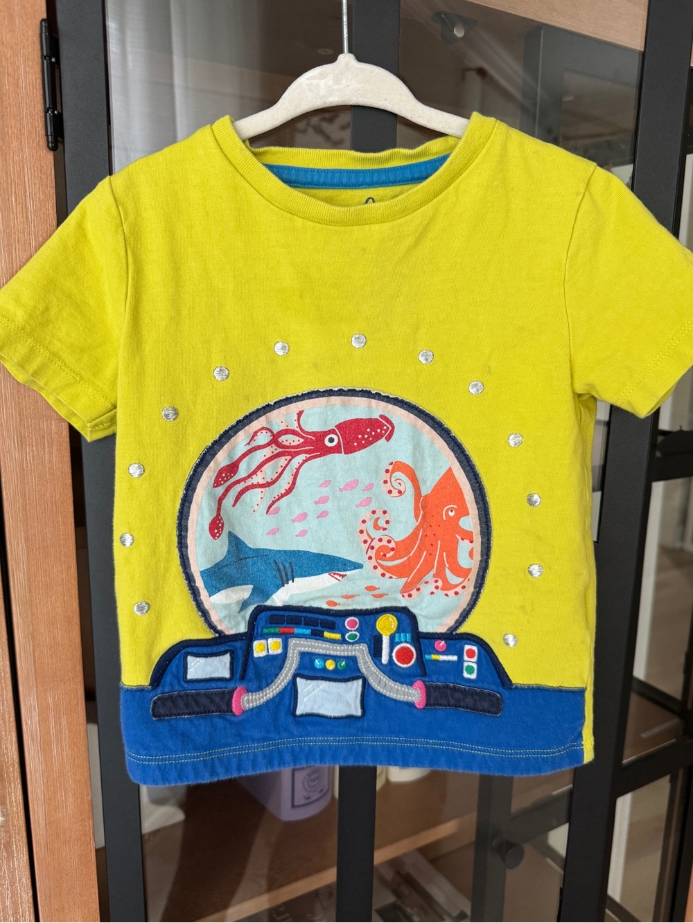 Mini Boden under the sea tee applique embroidered short sleeve submarine ocean